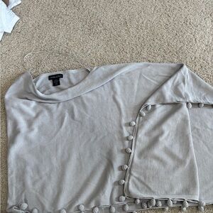 Cynthia Rowley Cream Knit Poncho